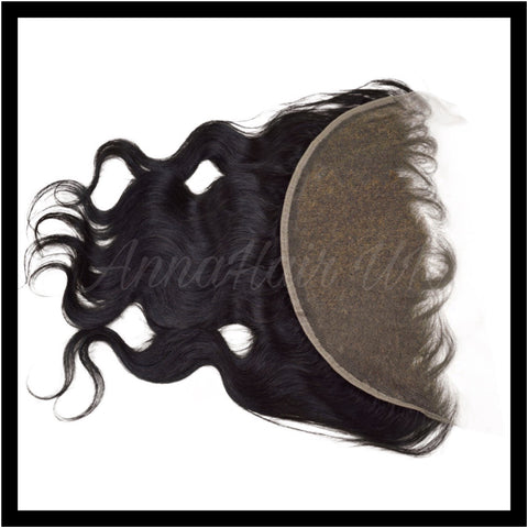13" x 6" Body Wave Transparent Lace Frontal with Bleached Knots