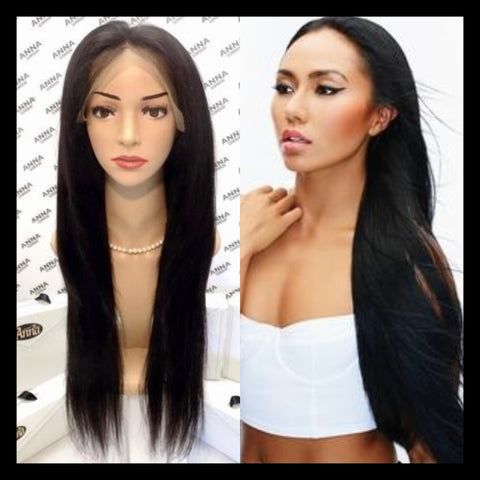 Lace Front Customised Silky Straight Wigs - annahair