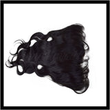 13" x 6" Body Wave Transparent Lace Frontal with Bleached Knots