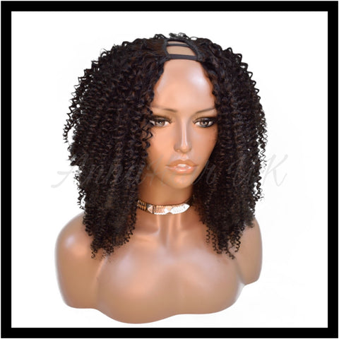 Customised Kinky Curly U-part Clip-in Unit