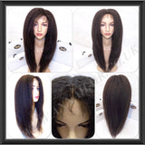 High Density Customised Kinky Straight Wig - annahair