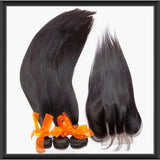 3 x 100g Bundles & Lace Closure - Peruvian Virgin Human Hair Deal - annahair